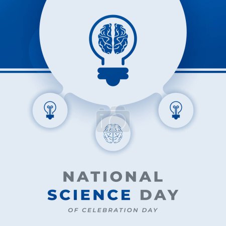 National Science Day Celebration Vector Design Illustration for Background, Poster, Banner, Advertising, Greeting Card