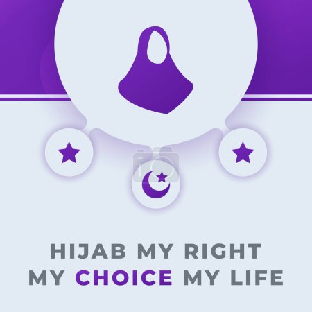 Hijab Rights Day Feier Vektordesign Illustration für Hintergrund, Plakat, Banner, Werbung, Grußkarte