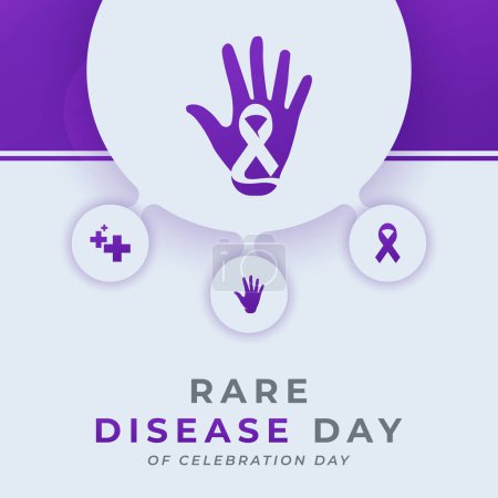 Rare Disease Day Celebration Vector Design Illustration for Background, Poster, Banner, Advertising, Greeting Card