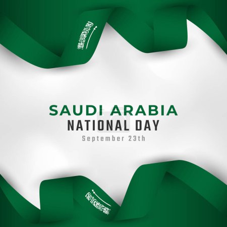 Glückliche Saudi-Arabien National Day 23. September Feier Vector Design Illustration. Vorlage für Poster, Banner, Werbung, Grußkarte oder Print Design Element
