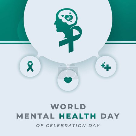 World Mental Health Day Celebration Vector Design Illustration for Background, Poster, Banner, Advertising, Greeting Card