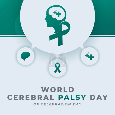 World Cerebral Palsy Day Celebration Vector Design Illustration for Background, Poster, Banner, Advertising, Greeting Card