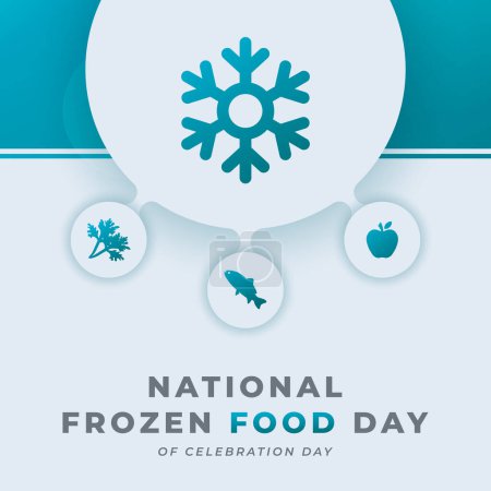 Illustration for National Frozen Food Day Celebration Vector Design Illustration for Background, Poster, Banner, Advertising, Greeting Card - Royalty Free Image