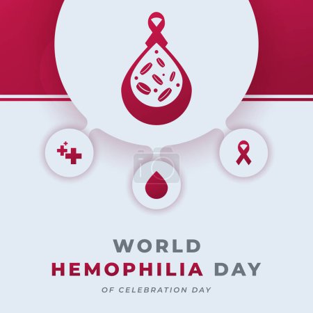 Illustration vectorielle de conception de célébration de la Journée mondiale de l'hémophilie pour l'arrière-plan, l'affiche, la bannière, la publicité, la carte de souhaits