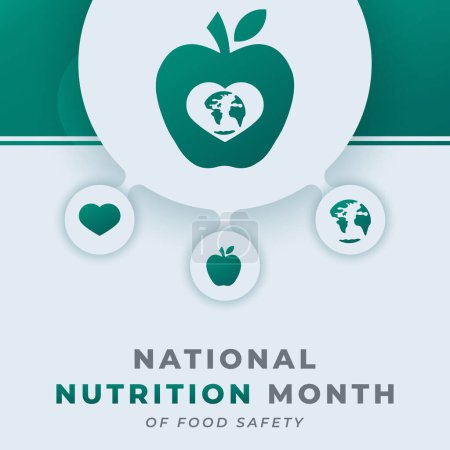 Glücklicher Nationaler Ernährungsmonat Feier Vektordesign Illustration für Hintergrund, Plakat, Banner, Werbung, Grußkarte