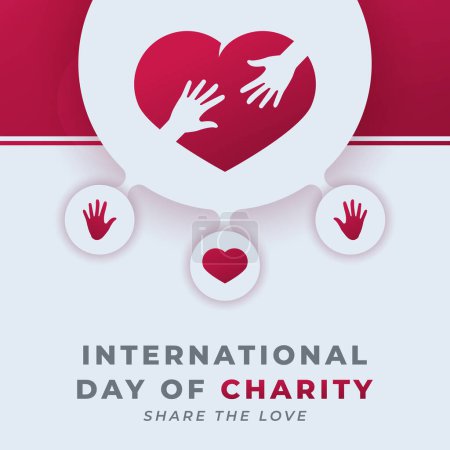 Happy International Day of Charity Feier Vektordesign Illustration für Hintergrund, Plakat, Banner, Werbung, Grußkarte