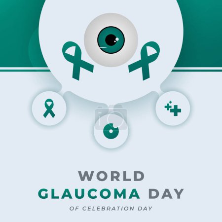 Celebración del Día Mundial del Glaucoma Ilustración de diseño vectorial para fondo, cartel, pancarta, publicidad, tarjeta de felicitación