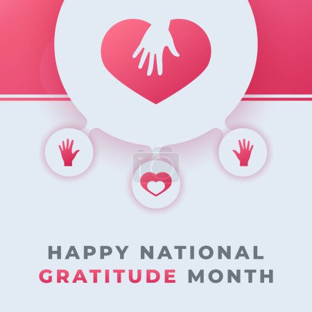 Happy National Gratitude Month November Celebration Vector Design Illustration. Template for Background, Poster, Banner, Advertising, Greeting Card or Print Design Element