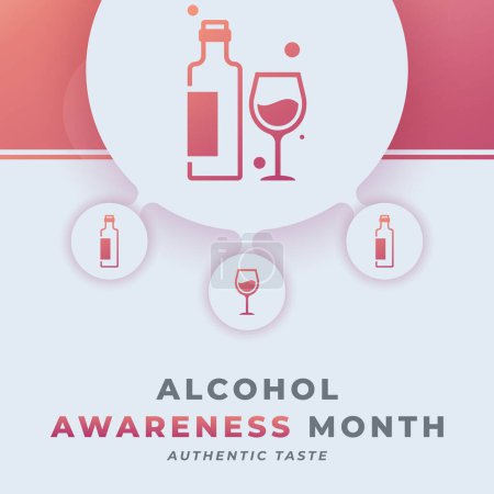 Illustration for Happy Alcohol Awareness Month Celebration Vector Design Illustration for Background, Poster, Banner, Advertising, Greeting Card - Royalty Free Image