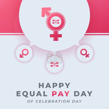 Illustration de conception vectorielle de célébration de la Journée internationale de l'égalité de rémunération pour l'arrière-plan, l'affiche, la bannière, la publicité, la carte de souhaits