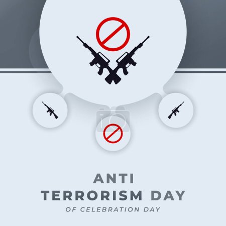 Anti-Terror-Tag Feier Vektor-Design Illustration für Hintergrund, Plakat, Banner, Werbung, Grußkarte