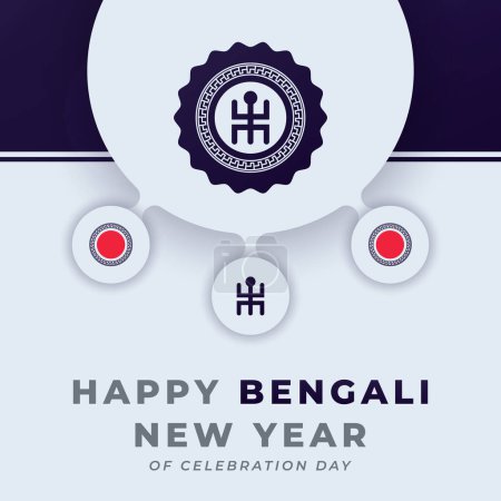 Illustration de conception vectorielle de célébration du Nouvel An bengali heureuse pour le fond, l'affiche, la bannière, la publicité, la carte de v?ux