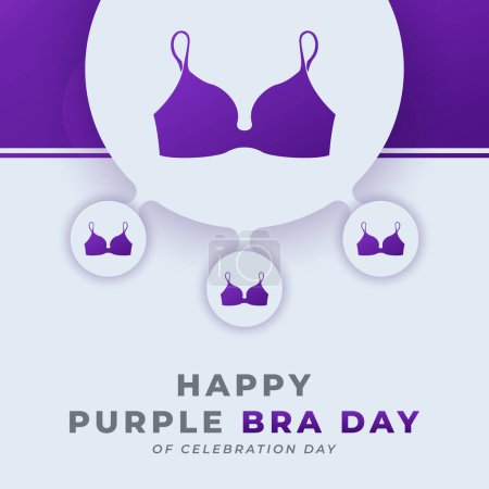 Ilustración de Celebración del día del sujetador púrpura Ilustración de diseño vectorial para fondo, cartel, pancarta, publicidad, tarjeta de felicitación - Imagen libre de derechos