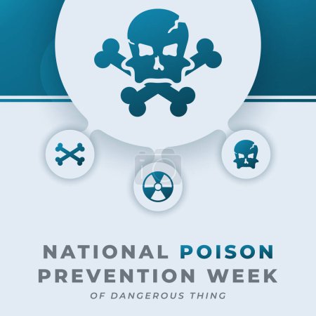 Feliz Semana Nacional de Prevención de Venenos Ilustración de diseño vectorial para fondo, cartel, pancarta, publicidad, tarjeta de felicitación