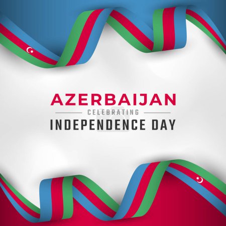 Happy Azerbaijan Independence Day Celebration Vector Design Illustration. Template for Poster, Banner, Advertising, Greeting Card or Print Design Element