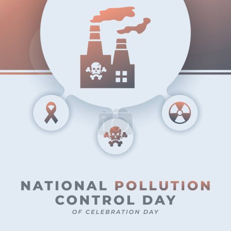 Happy National Pollution Control Day Feier Vektordesign Illustration für Hintergrund, Plakat, Banner, Werbung, Grußkarte