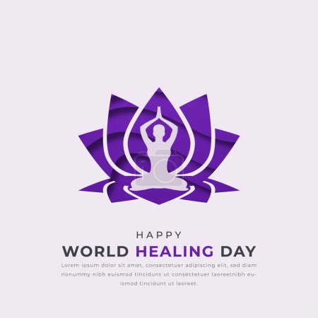 World Healing Day Paper cut style Vector Design Illustration for Background, Poster, Banner, Advertising, Greeting Card