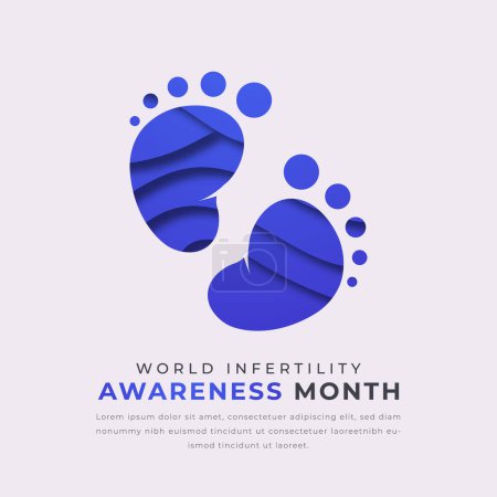 Illustration for World Infertility Awareness Month Paper cut style Vector Design Illustration for Background, Poster, Banner, Advertising, Greeting Card - Royalty Free Image