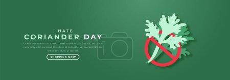 I Hate Coriander Day Paper cut style Vector Design Illustration for Background, Poster, Banner, Advertising, Greeting Card