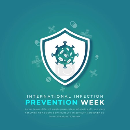 International Infection Prevention Week Paper cut style Vector Design Illustration for Background, Poster, Banner, Advertising, Greeting Card