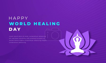 World Healing Day Paper cut style Vector Design Illustration for Background, Poster, Banner, Advertising, Greeting Card