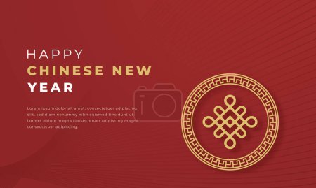 Happy Chinese New Year Paper cut style Vector Design Illustration for Background, Poster, Banner, Advertising, Greeting Card