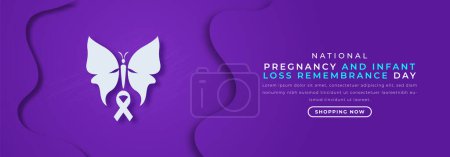 National Pregnancy and Infant Loss Remembrance Day Paper cut style Vector Design Illustration for Background, Poster, Banner, Advertising, Greeting Card