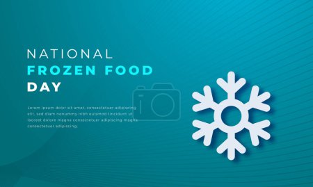 Illustration de conception vectorielle de style de coupe de papier de la Journée nationale des aliments congelés pour l'arrière-plan, l'affiche, la bannière, la publicité, la carte de souhaits