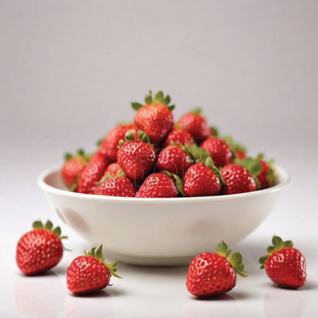 fraise fruit sur une assiette noir fond fraise isolé photographie