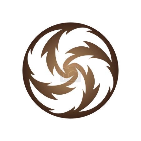 Foto de Vórtice símbolo vector ilustrador icono abstracto diseño de plantilla de logotipo, logotipo vórtice - Imagen libre de derechos