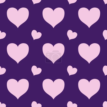 Seamless pattern with pink hearts  background. Vector illustration. Lovely day . valentine's day.