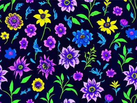 Illustration for Abstract floral vector backgrounds. High quality vibrant colors modern designs versatile use. - Royalty Free Image