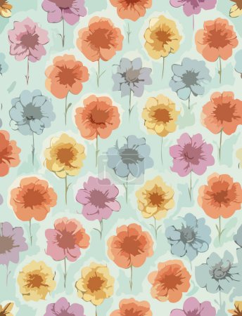 Photo for Wildflowers Vector Art. Vector illustrations depicting flowers geometric shapes and wild blooms. flowers vector illustrations geometric shapes wild blooms intricate details contemporary creative possibilities. - Royalty Free Image