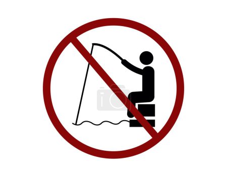 No fishing vector icon. Symbol in Line Art Style for Design, Presentation, Website or Mobile Apps Elements, Logo. Pixel vector graphics - Vector