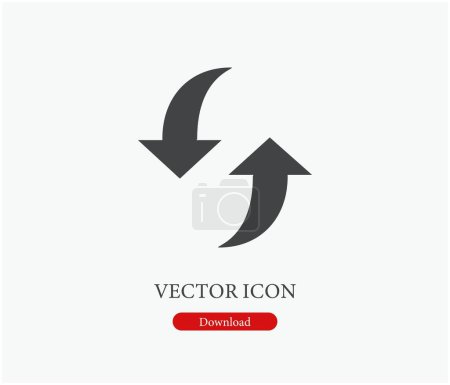 Illustration for Updating arrow vector icon. Symbol in Line Art Style for Design, Presentation, Website or Mobile Apps Elements, Logo. Pixel vector graphics - Vector - Royalty Free Image