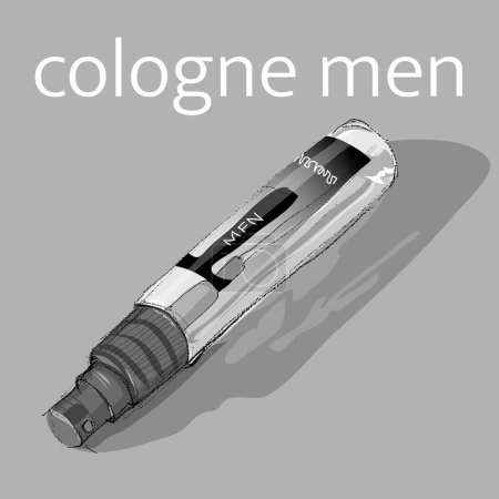 Illustration for Cologne men drawing sketch pencil style - Royalty Free Image