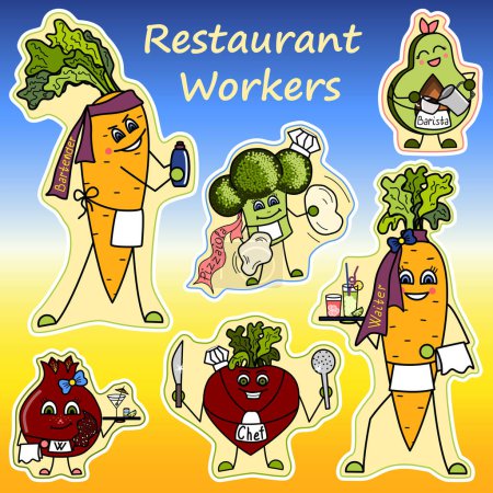 Restaurant Crew: Fun Sticker Kollektion