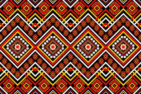 Mexiko Muster ethnische Muster geometrische Formen Dreieckige Farbe Tränentropfen ikat schwarz gelb orange weiß Stammesmuster Muster für Textildruck Geschäft Tapete, Teppich Stoff Kissen