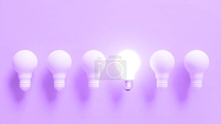 Téléchargez les photos : Ampoule lumineuse exceptionnelle parmi l'ampoule fond blanc parmi l'ampoule - en image libre de droit