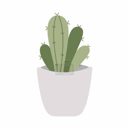 Téléchargez les photos : Vecteur mignon cactus mignon photo de décoration de cactus, minimal. - en image libre de droit