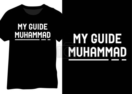 Téléchargez les illustrations : Mon guide Muhammad, conception de citations islamiques - en licence libre de droit
