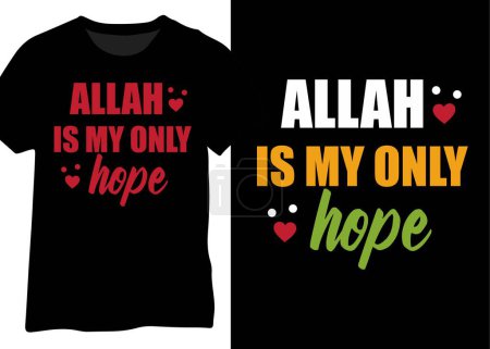 Téléchargez les photos : Allah est mon seul espoir, citations de motivation musulmane, citations d'inspiration islamique - en image libre de droit