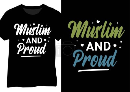 Téléchargez les illustrations : Musulman et fier, Citations de motivation musulmane, Citations d'inspiration islamique, Design islamique - en licence libre de droit