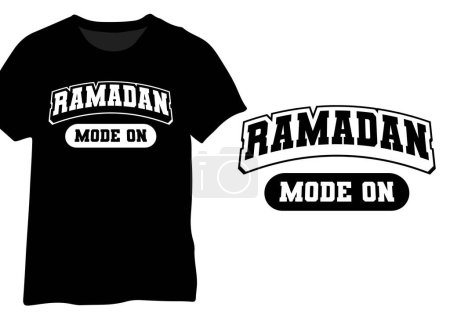 Ramadan Mode On Bold Typography Vector Design, Ramadan College Style Typography