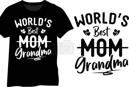 Téléchargez les photos : Meilleure maman du monde Grand-mère, Grand-mère Design Typographe, Meilleure grand-mère Typographie vecteur - en image libre de droit