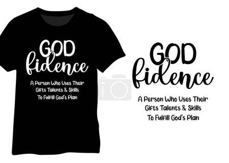 Illustration for God fidence A Person Who Uses Their Gifts Talents and Skills To Fulfill God's Plan - Royalty Free Image
