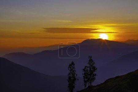 Photo for Sunset in Rupac, pre-Inca archaeological center of Lima., Peru - Royalty Free Image