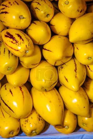 Photo for Fresh fruits in the sale in local market at Peru - Royalty Free Image