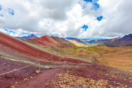 Photo for Scenic view of the the seven colors mountains Vinicunca - Royalty Free Image