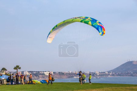 Photo for Paragliding in Miraflores, Lima - Royalty Free Image